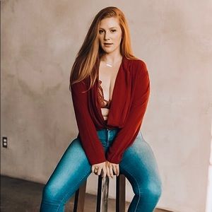 Free People collared body suit